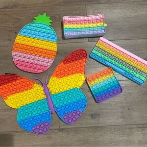 Colorful Pop It Fidget Toy Set with Jumbo Pop its